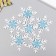 Foamiran's workpiece "Snowflakes" 6 cm, set 6 pcs, blue and blue