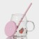 Glass mug with silicone lid and pipe "Frutis", 400 ml, color mix