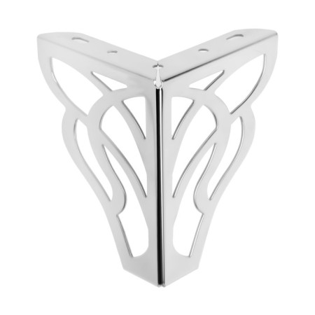 Furniture support cappio carved OP02, h = 130 mm.10*10mm, color chromium