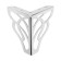 Furniture support cappio carved OP02, h = 130 mm.10*10mm, color chromium