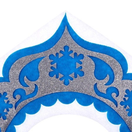 Carnival kokoshnik "Snow Maiden" from felt-8