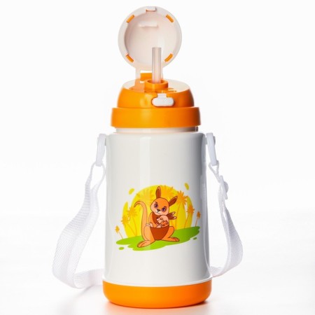Thermal boiler for hot and cold drinks with a strap, 300 ml, color mix-1