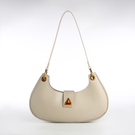 Bag Women's Baget on the zipper Textura, average size, dairy color-1