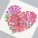Tattoo on the body color "Heart from flowers" 6x6 cm