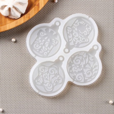 Silicone Mold for candies and chocolate "Balls", 12 × 12 cm, cell d = 5 cm, the color is transparent-1