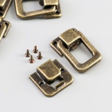 Castle metal for bronze casket + nails. set 5 pcs 3.6x2.5 cm