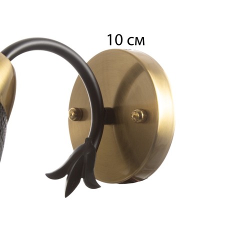 Bra "Dassa" 1he27 40W Black-Bronz 24x13x14 cm-3