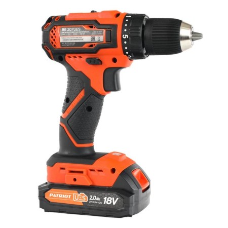 Drill-shuruvumvets Patriot Br207UES, 18 V, Li-Ion, 2x2 Ah, 38 Nm, Brighting-2