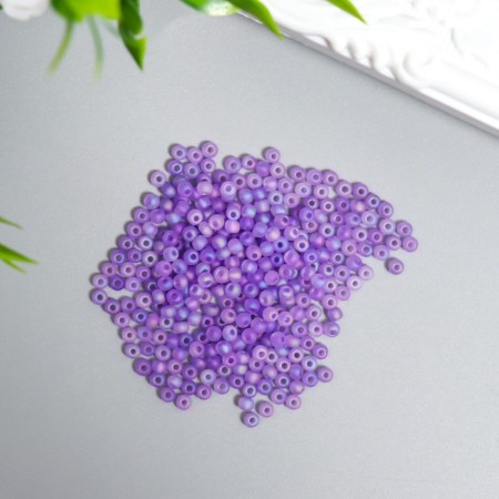 Glass beads 8/0 "matte translucent. Purpur" 10 g