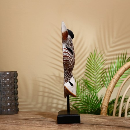 Mask "Zebra" on a stand, Albezia 40 cm-4