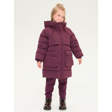 Coat for girls, height 98 cm, purple color-8