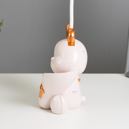 Table lamp with a "Bunny" Zaporik LED 2W 3000K USB AKB Pink 15x14x30 cm-5
