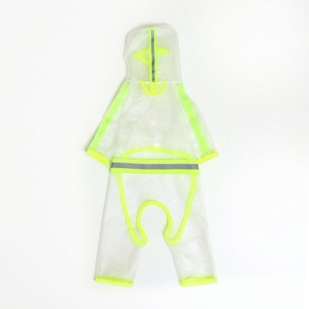 Commentary raincoat for dogs, rr m (ds 30, og 42 cm, weight 5-8 kg), transparent-yellow-9