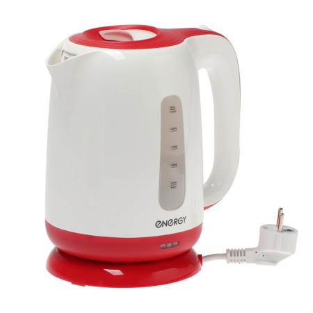 Electric kettle Energy E-274, plastic, 1.7 l, 2200 watts, white-red