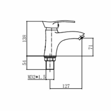 Fashun A1001 shell mixer, single -leaf, pour 127 mm, brass, chrome-1