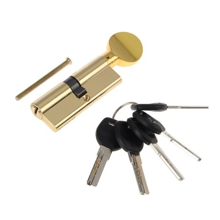 Allyur cylinder mechanism HD FG 80-5K BP, with a perfors, from the vert., Color brass