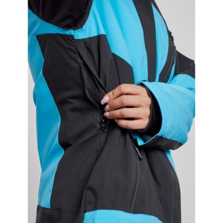 Ski jacket female, size 58, blue color-5