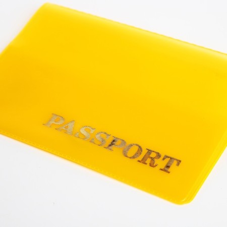 Cover for passport, yellow color-4