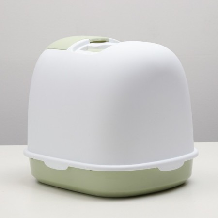 Toilet closed with a scoop, 47 x 40 x 39 cm, white-green-3
