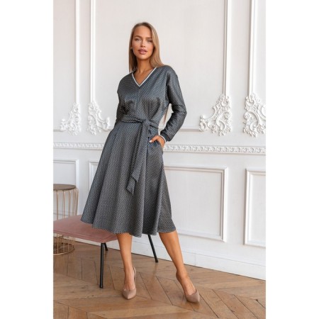 Women's dress, size 42, gray color 5583-1
