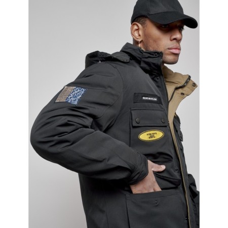 Male Winter jacket, size 50, black color-10