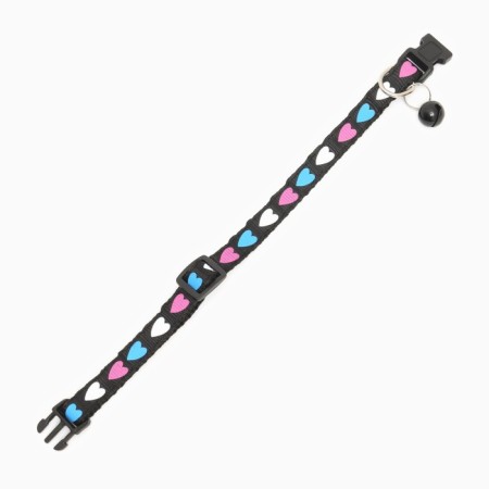 The two -layer collar with the Fastex "Hearts" 30 x 1 cm, black-3
