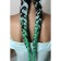 Zumba Kanecalon Two-color, corrugated, 60 cm, 100 g, color light blue/green (#by41)