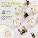 A set of buttons on the leg, d = 9 mm, 10 pcs, pearl/gold color