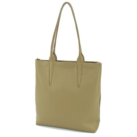 Women's bag B2816-02140, green color, genuine leather, 31x8x33 cm