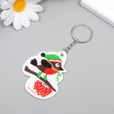 EVA keychain "Tick on the mountain ash branch" 5x6.5 cm-1
