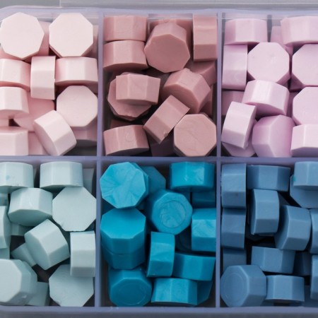 Surgus set "Pink and Blue" pastel matte 10 colors 12.7x6.5x2 cm-3