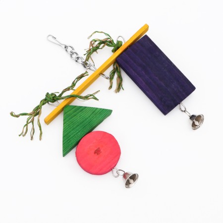 Toy for birds "Geometry", 20 x 15 cm-4