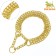 Collar - half -knitwear three -row, 50 cm, wire thickness 2.5 mm, golden