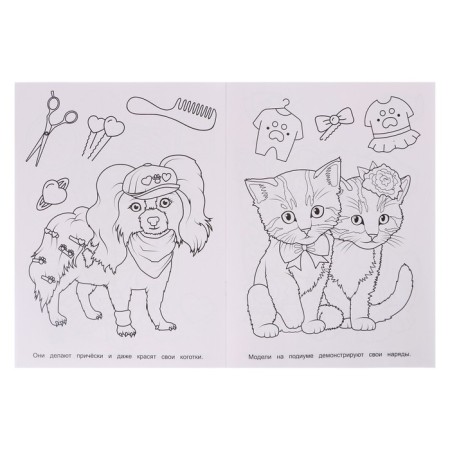 Coloring "Fluffy top models"-4