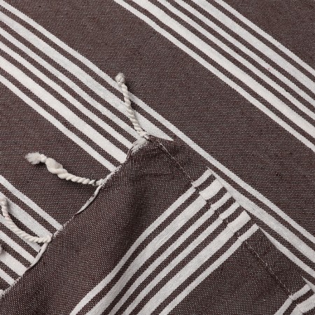 Towel Peshtemal Lovelife Boston, col. brown, 75x170 cm, 80% HL, 20% PE, 190 g/m2-2