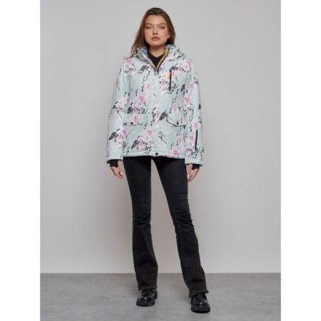 Ski jacket female, size 42, turquoise color-13