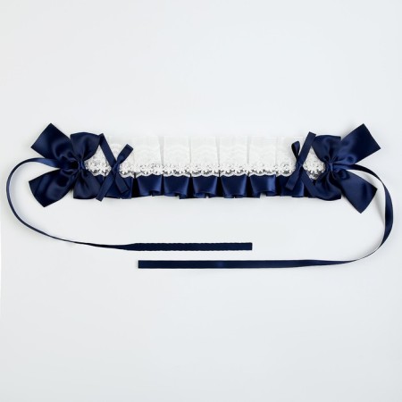 Carnival bandage "Lolita", the color is blue with white lace-2