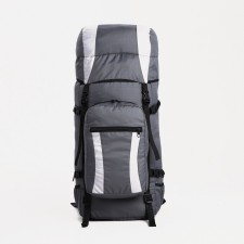 Tourist backpack, TAIF, 60 L, cord department, outer pocket, 2 side nets, gray color gray