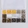 Ground set 180 pcs 12 species (8x12 mm; 8x8 mm; 6x6 mm) 17.2x9.5x2.3 cm