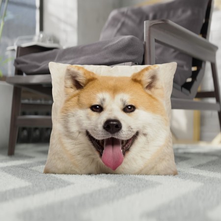 Decorative Ethel Pillow "Akita-Inu" 40x40 cm, Gabardin, 100% p/e