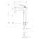 Lemark Bellario LM6809C shell mixer, tall, monolithic, chromium color