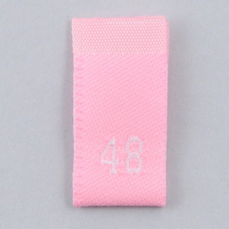 Textile strip "48", 4.6 x 1.1 cm, pink color-2