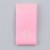 Textile strip "48", 4.6 x 1.1 cm, pink color