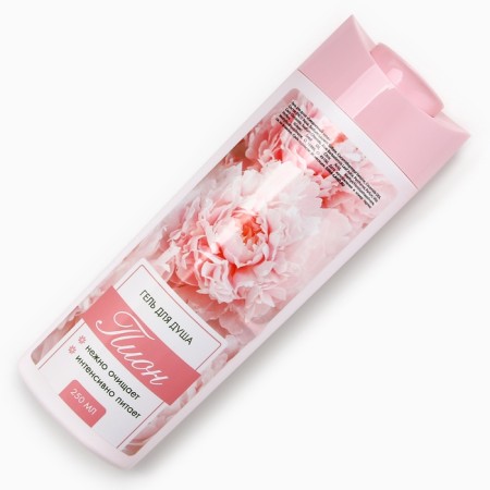 Gift set of cosmetics “Bloom with happiness!”, Shower gel 250 ml and washcloth, pure happiness-3