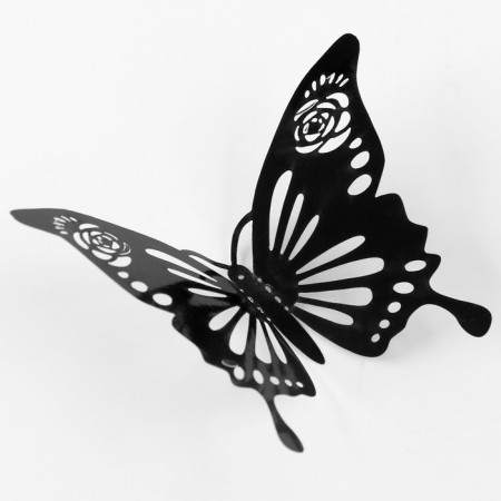 Set for decorating "Butterflies", set 12 pcs, black color-2