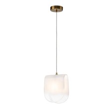 Suspended indigo lamp, 11035/1p White. 1x40W, E14, 170x90x235/1735 mm, white/transparent color