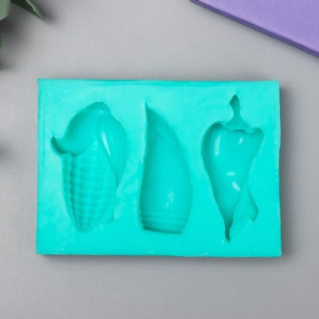 Mold Silicon "Pepper, Corn and Ginger" 3 objects 6.2x8.7 cm-1