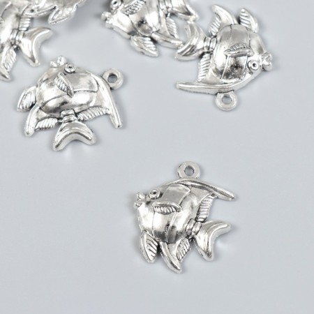 Decor for creativity Metal "Fish. Mauritan idol" Set 7 pcs silver 2.2x2.5 cm