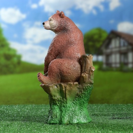 Garden figure "Mishka on a natural" brown, 32x19x20cm mix-1