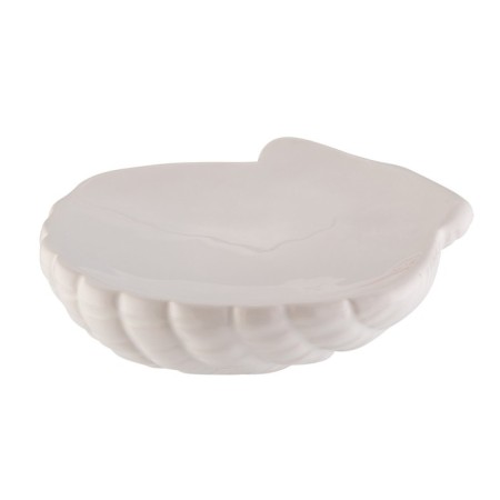 Axentia Muschel soap from white dolomite, shell -shaped shape, 10x1.5x7 cm